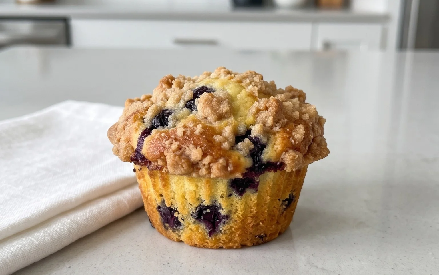 Lemon Blueberry Streusel Muffins