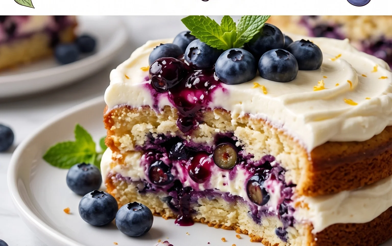 Nova Scotia Blueberry Cream Cake