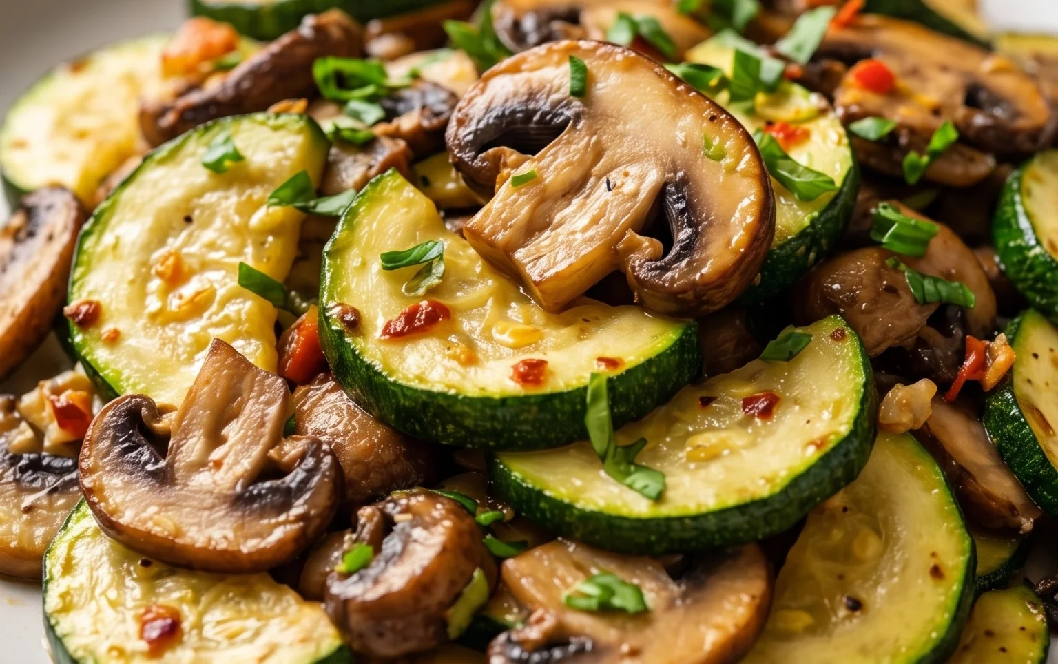 Skillet Zucchini and Mushrooms