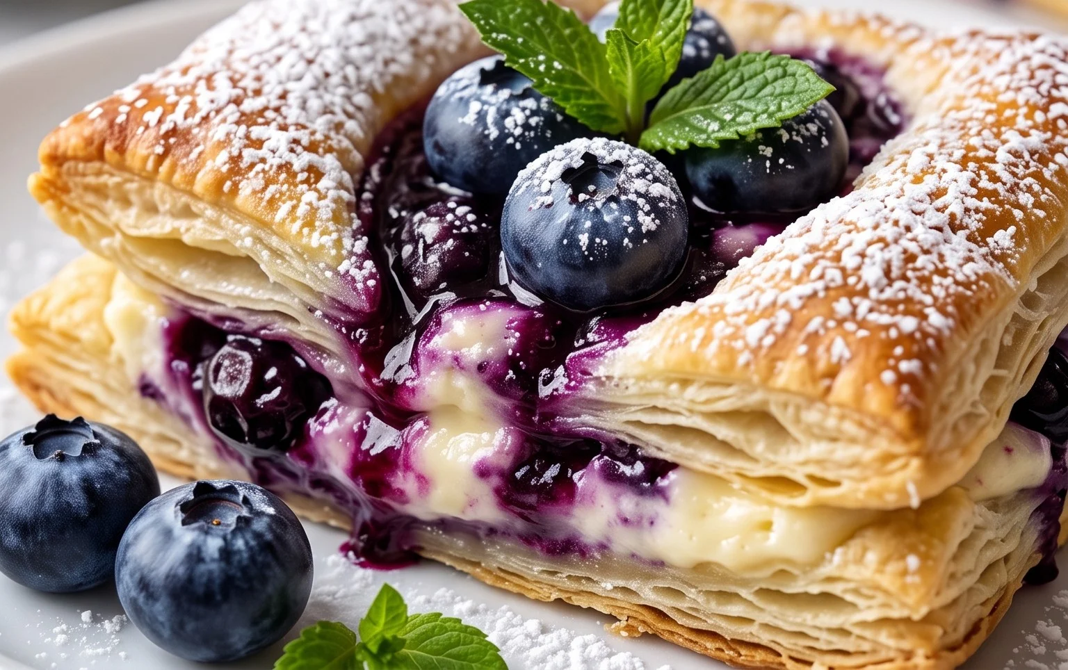 Blueberry Cream Cheese Puff Pastry