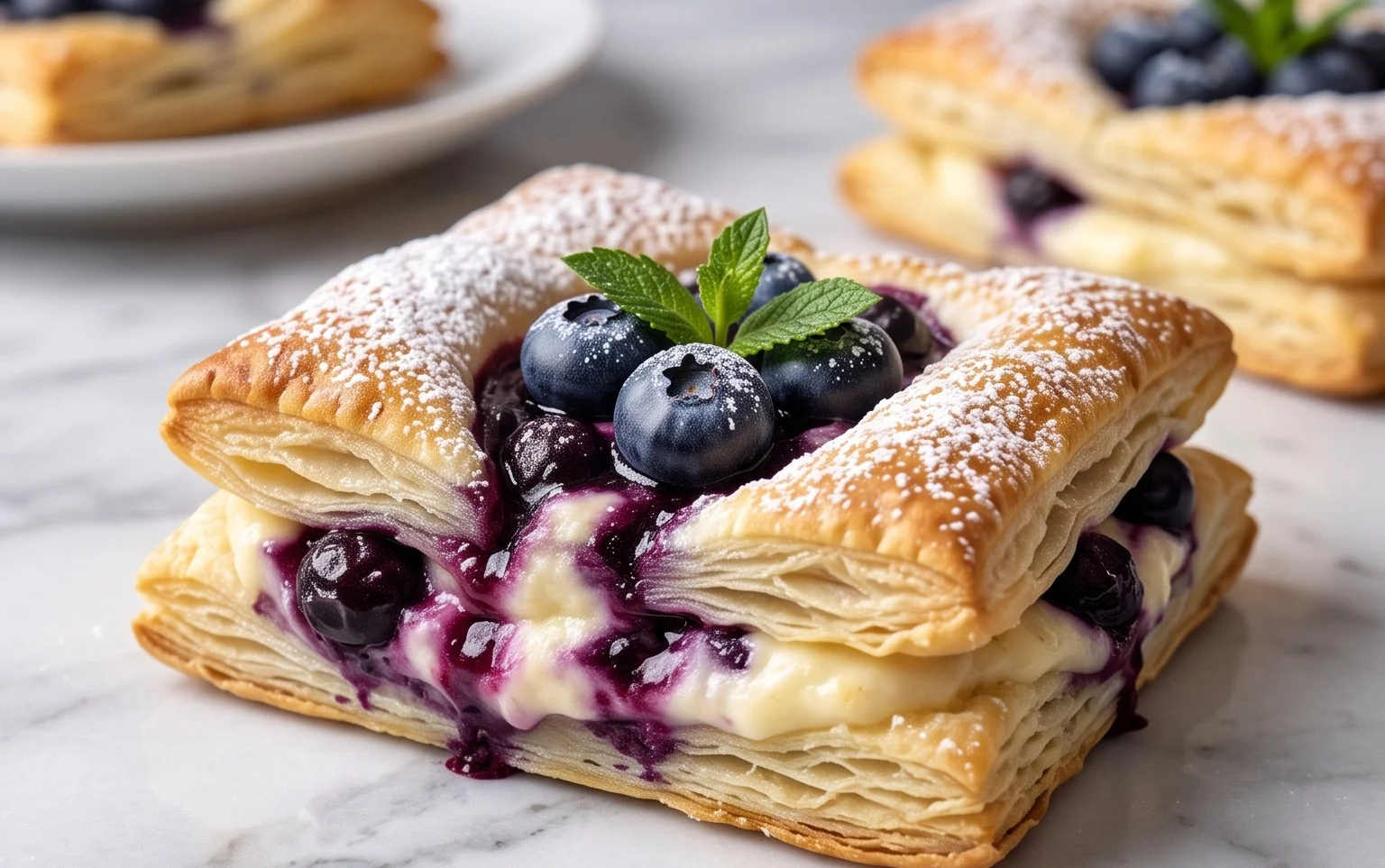 Blueberry Cream Cheese Puff Pastry