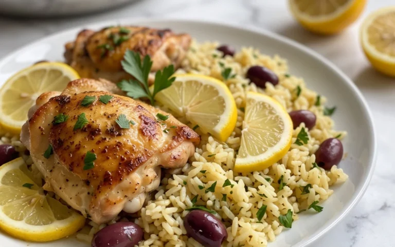 Greek Chicken and Lemon Rice (30 Minutes, One-Pot)