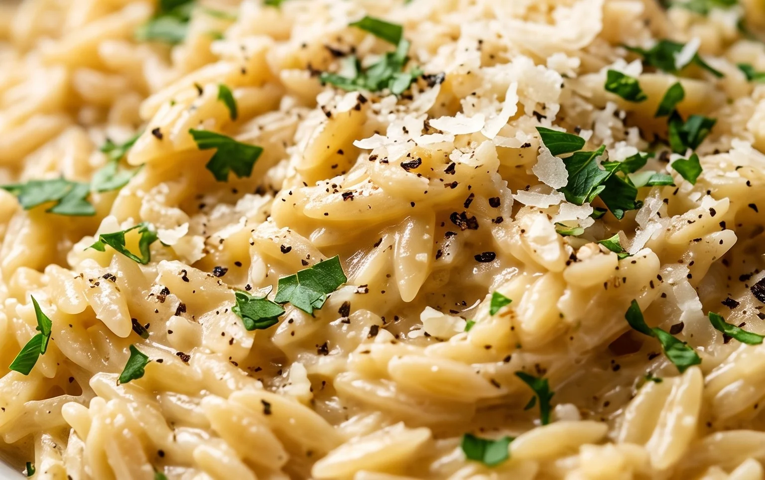 Creamy Garlic Parmesan Orzo