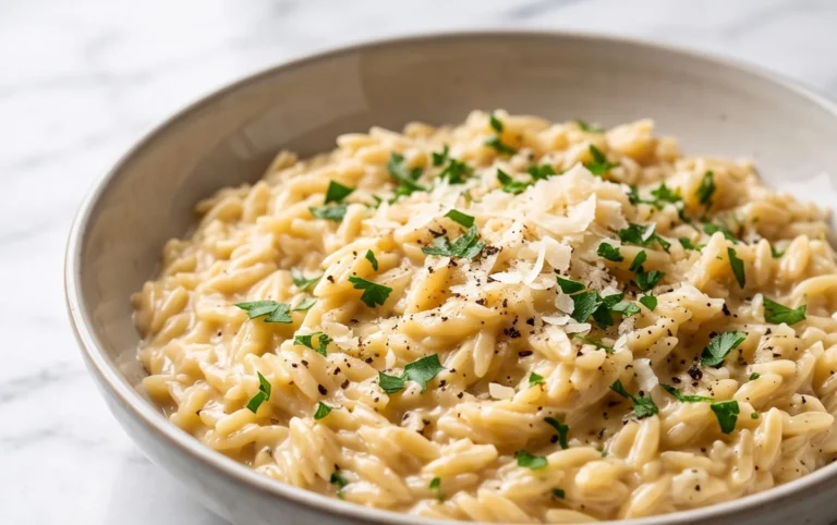 Creamy Garlic Parmesan Orzo