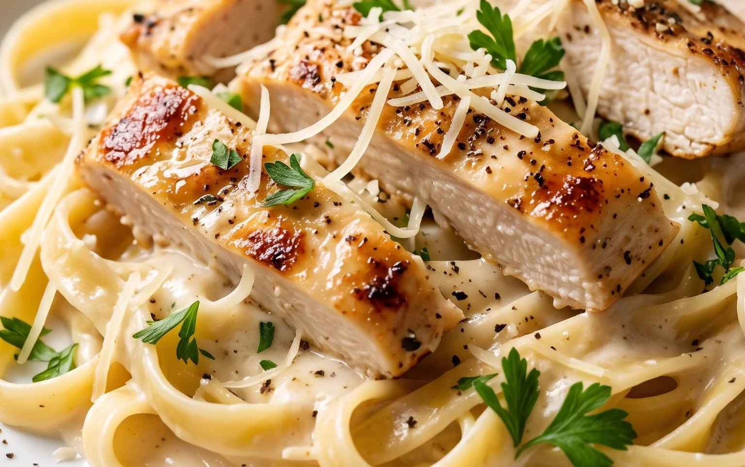 Low Calorie Chicken Alfredo