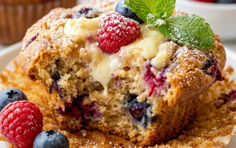 Berry Cream Cheese Muffins