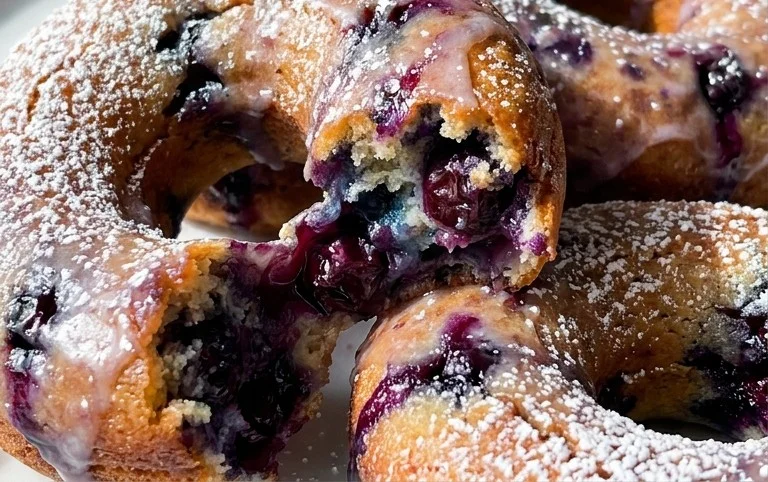 Blueberry Cake Donuts