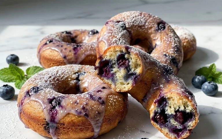 Blueberry Cake Donuts