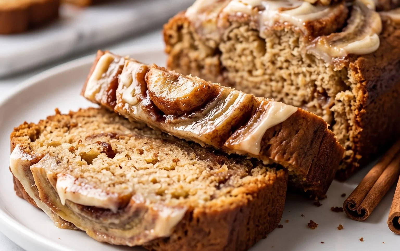 Cinnamon Roll Banana Bread