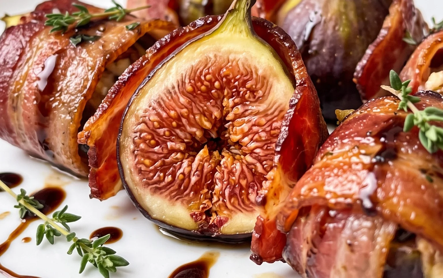 Beef Bacon Wrapped Stuffed Figs