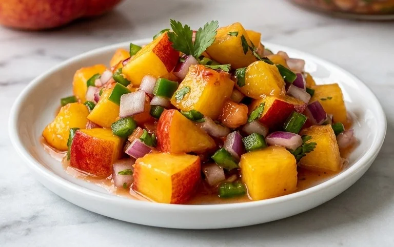 Sweet & Spicy Peach Salsa Canning Recipe