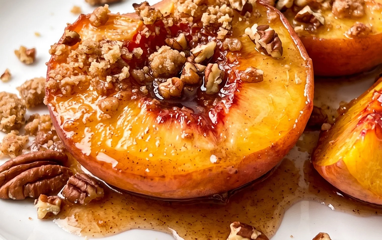 Cinnamon Sugar Baked Peaches