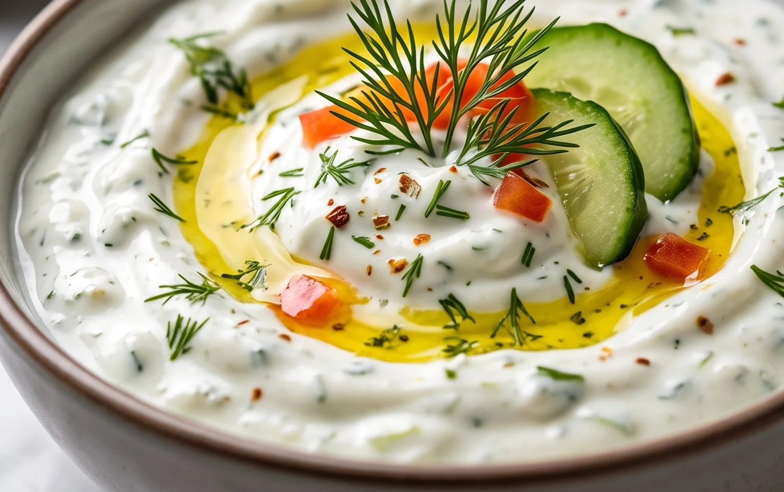 Cucumber Dip with Sour Cream and Dill