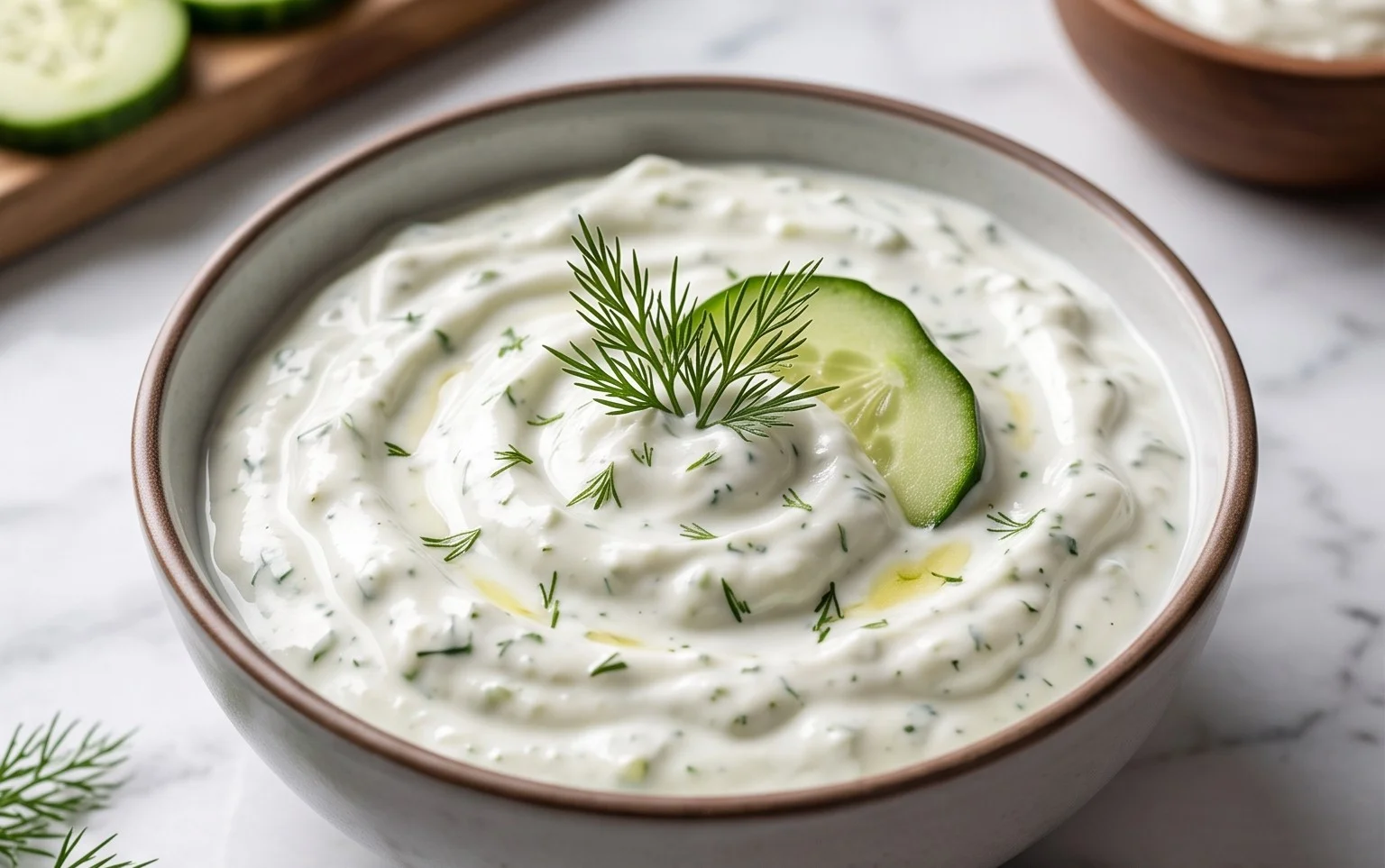 Cucumber Dip with Sour Cream and Dill