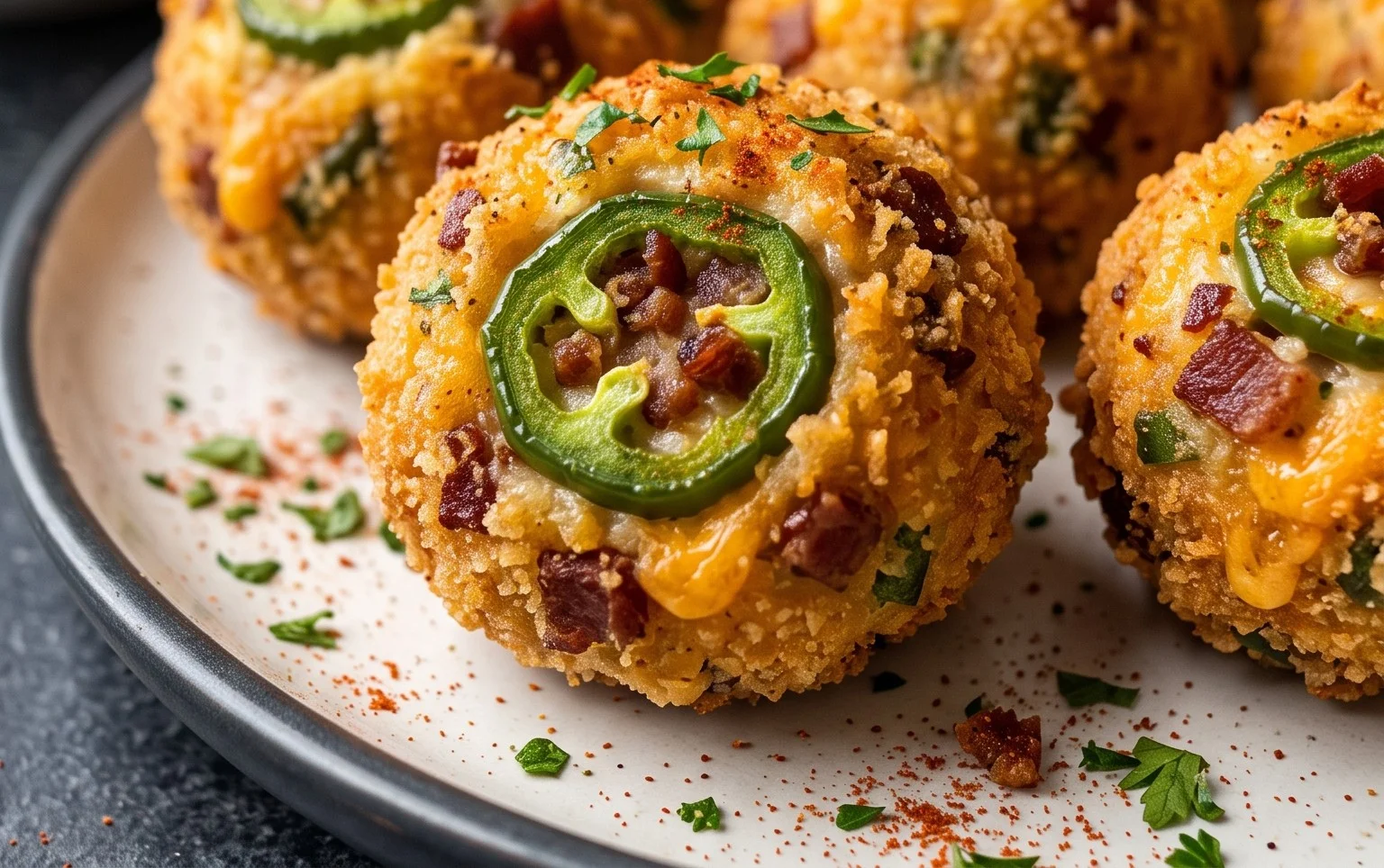 Beef Bacon Jalapeño Popper Cheese Balls