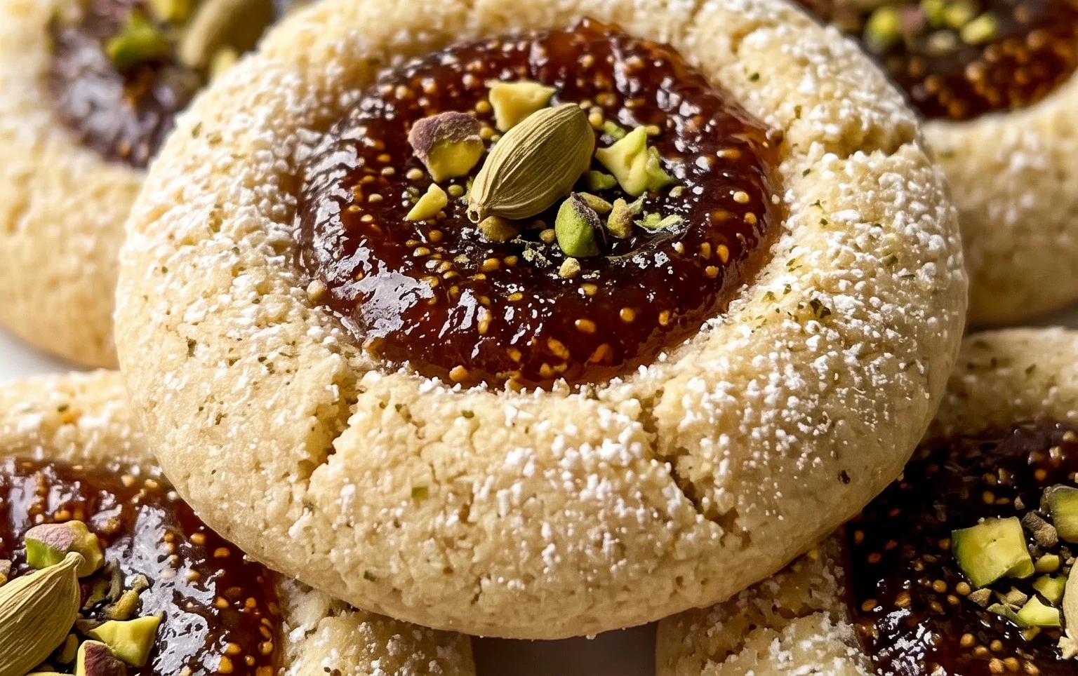 Cardamom Fig Thumbprint Cookies