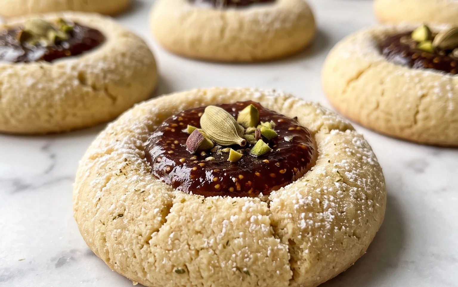 Cardamom Fig Thumbprint Cookies