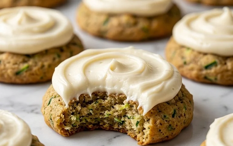 Zucchini Cookies with Cream Cheese Frosting